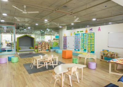 Intérieur d'une crèche